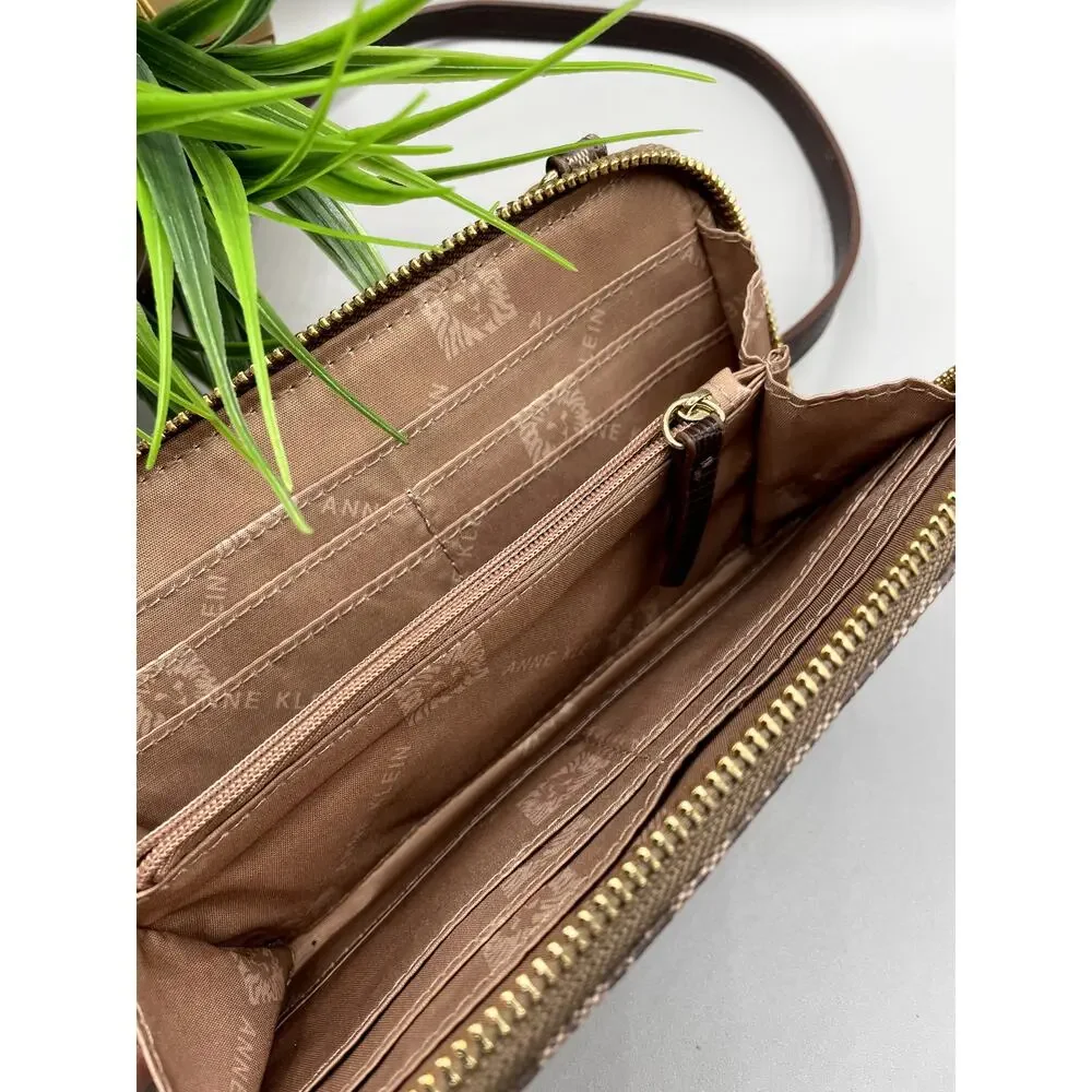 Anne Klein Brown‎ Wallet On The Go Wallet Crossbody Purse